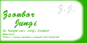 zsombor jungi business card